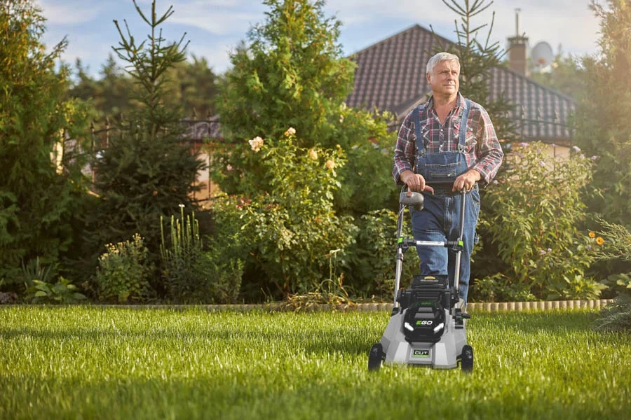 cordless select cut lawn mower with self propelled touch drive technology 10