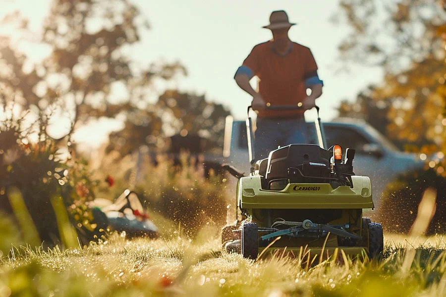 lawn mowing machine