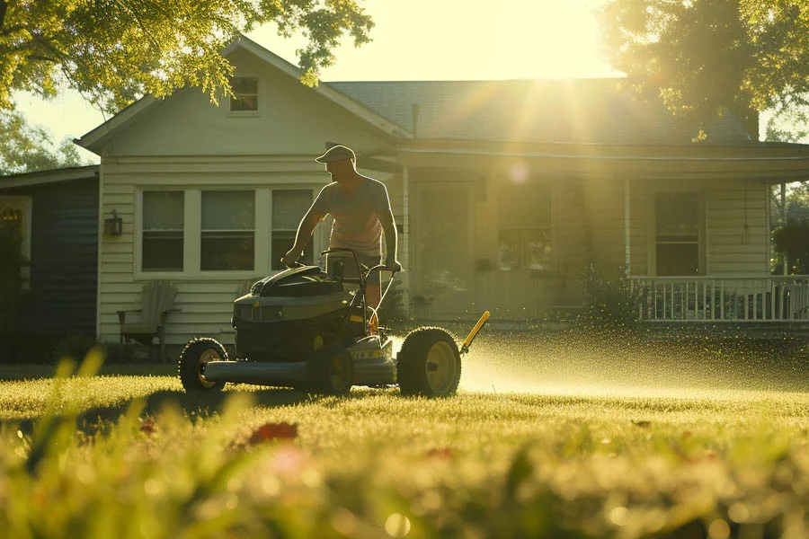 battery operated push lawn mower