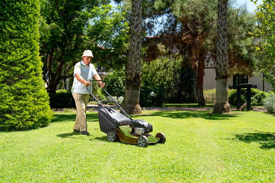 cordless select cut lawn mower with self propelled touch drive technology 6