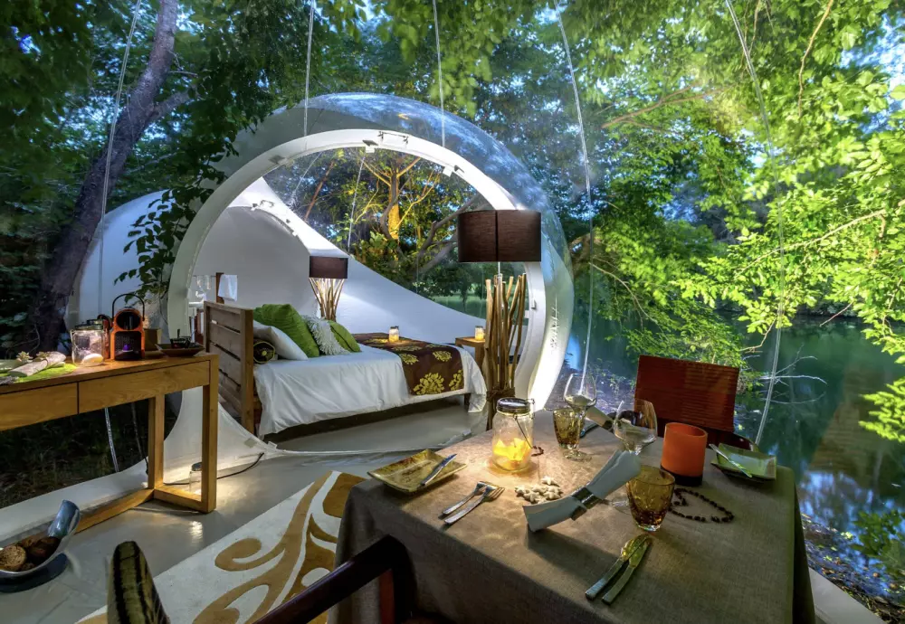 transparent tent